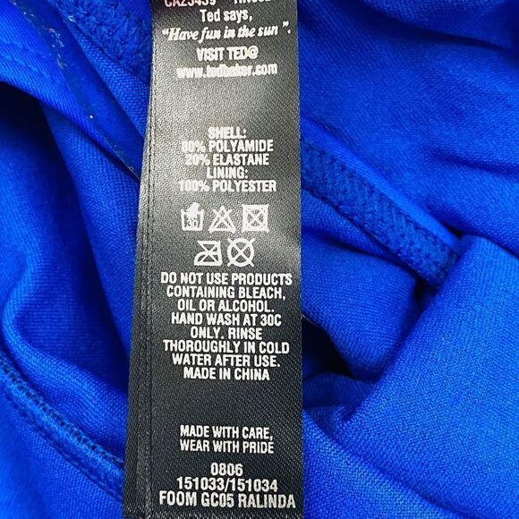 TED Baker Ralinda Halter One-Piece Swimsuit Sz 12 - Picture 9 of 11